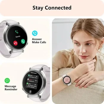 Smart Watch for Women, Fitness Tracker & Activity Tracker with Bluetooth Calls (Answer/Make), 1.8' HD/AMOLED Smartwatch for IOS/Android, 100+ Sport Modes, IP67 Waterproof, Heart Rate/SpO2/Sleep Monitor, 7 Bands 6