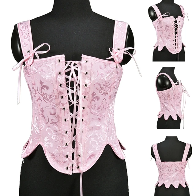 Pink Corset top Sexy Corset Lingerie for Women's Bustier and Corset Cincher  (Hot pink, Large/X-Large) : : Clothing, Shoes & Accessories