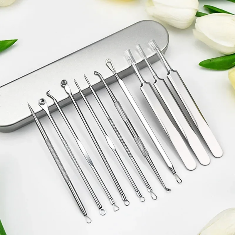 Acne Blackhead Removal Needles Black Dots Cleaner Black Head Pore Cleaner Deep Cleansing Tool Face Skin Care Tool 11/8/6/4PCS