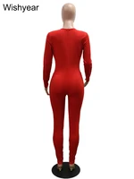 New Full Sleeve V-neck Skinny Pencil Pants Women Jumpsuits Rhinestone Birthday Rompers One Piece Night Club Evening Outfits 2025 - Image 5