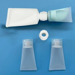 Leak - Proof Travel Toiletry Bottle Set with Adapters - 5 Piece Kit (WHITE)