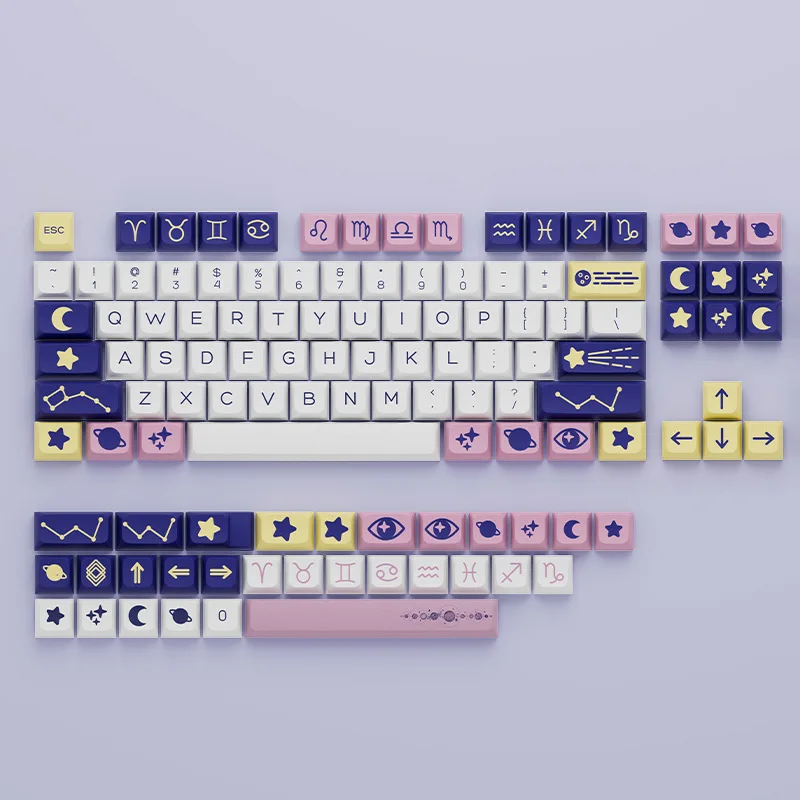 

Персонализированные DIY 134 клавиши созвездия колпачки для клавиш XDA профиль MX Переключатель милый PBT колпачок для механической игровой клавиатуры на заказ