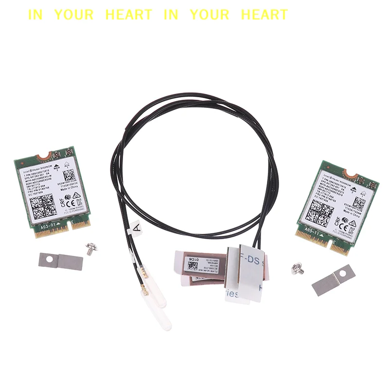 【X】9560NGW WiFi 카드+안테나 1733Mbps 무선 AC 9560 듀얼 밴드 2.4G/5G BT 5.0 802.11Ac M.2 CNVI 9560NGW 무선 어댑터