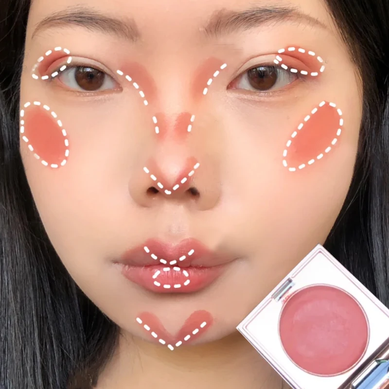 MoisturizingLipstickBlushCream2in1WaterproofLongLastingfor