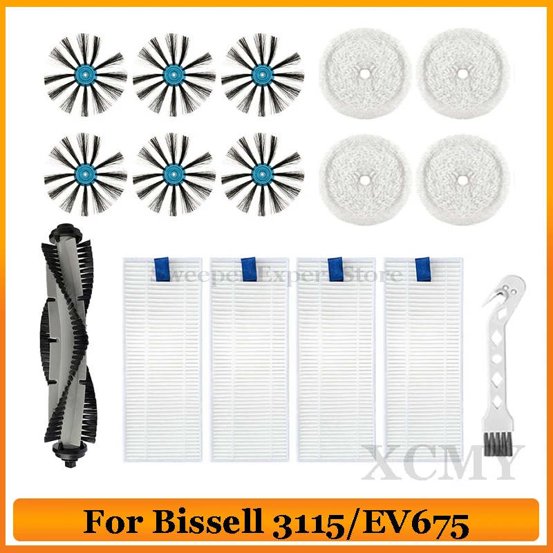 

For Bissell 3115/EV675 Robot Vacuum Cleaner Spare Parts Spinwave Hard Floor Expert Wet & Dry Robotic Drum Filter Mop Accessories