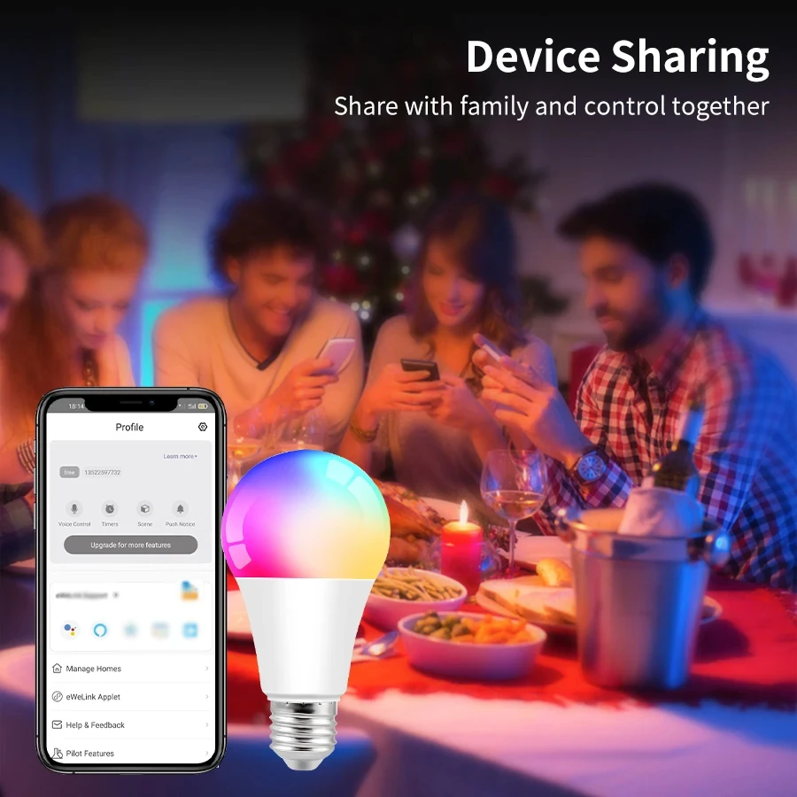 Tuya Smart Led Light Bulb Wifi Zigbee Bluetooth RGB 220V 110V