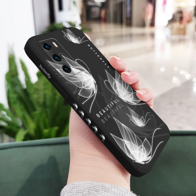 Phantom Butterfly Liquid Silicone Phone Case - Elegant & Durable Design
