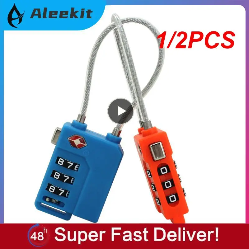 

1/2PCS Digit Password Lock Steel Wire Security Lock Suitcase Luggage Coded Lock Cupboard Cabinet Locker Padlock