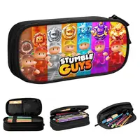 Large-capacity Pencil Case Stumble Guy Office Supplies Double Layer Pencil Box Girl Make Up Bag Suprise Gift 1