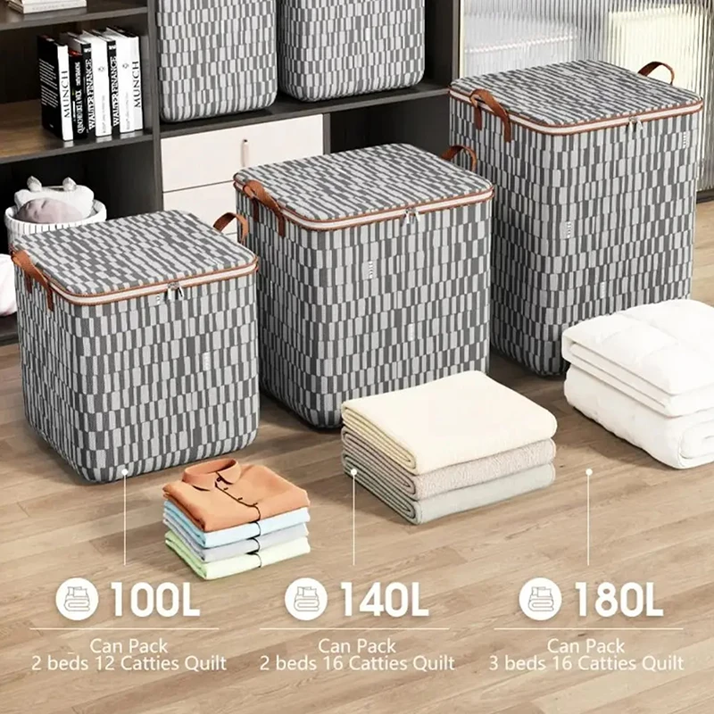 Quilt Storage Bag Household Wardrobe Clothes Organizer Blanket Sorting Storage Bag Dust Proof Moving Large Capacity Bag 2