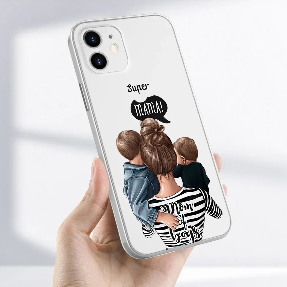 Super Mom MaMa Soft Transparent Phone Case Cover