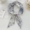 Super Beautiful Scarf 26 Letters Silk Scarf Headband Jungle Alphabet Print Bag Streamer Women Fashion Brand Design Silk Scarf 2
