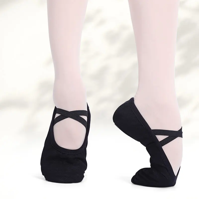 Girls Ballet Shoes For Woman Ballerina Shoes Ballet Flats Women Canvas Soft Sole Dance Slippers Children Practise Dance Shoes