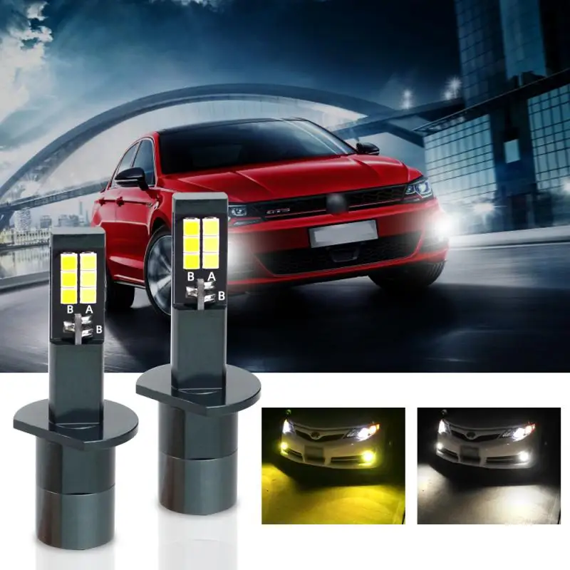 

/Комплект, фонари для автомобиля, EV15 H1/H3/H7 3000LM Aero 6063 CSP, двухцветные противотуманные фары, лампы для грузовика, фары, Автомобильные противотуманные фары