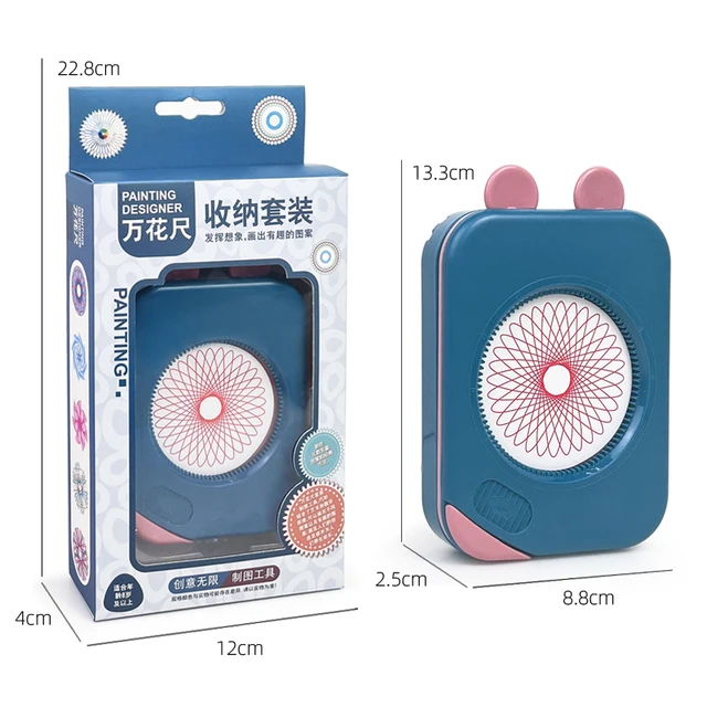 Magic Spirograph Drawing Toys Painting Template Multi-function Accessories Geometric Ruler Drafting Tools Storage Set Kids Toys 6