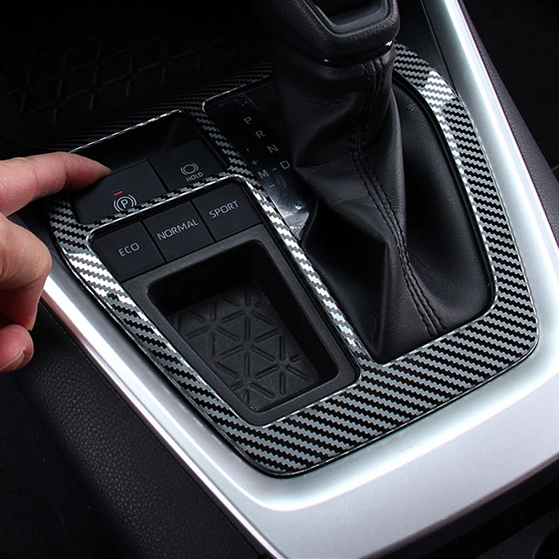 ギア シフト パネル カバー トリム 左ハンドル用 RAV4 カーボン調