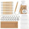 1Sets Employee Appreciation Gifts Bulk Christmas Thank You Notebooks Inspirational Bamboo Pens Keychains for Coworker Nurse ﻿ 3