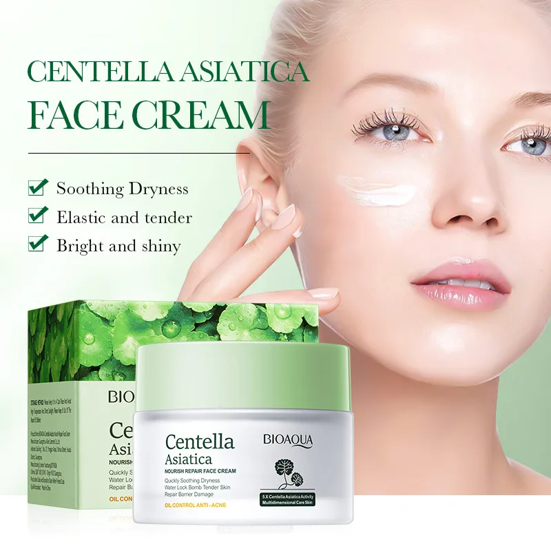 BIOAOUA Centella Asiatica Skincare Set Cleansing, Nourishing Moisturizing Cleanser, Toner, Lotion, Eye Cream, Essence and Cream