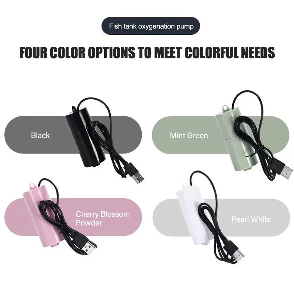 USB Mini Aquarium Air Pump Kit Oxygen Pump With Air Stone Silent High Energy Efficient Aquarium Filter Fishing Tank Accessories 6
