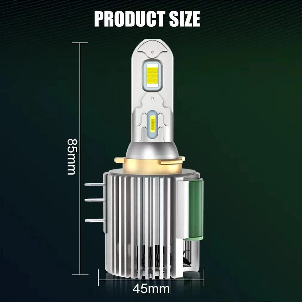YHKOMS H15 LED Bulbs Car Headlight High Beam Day Driving Running Light 12V 6500K White Auto Lamp Canbus