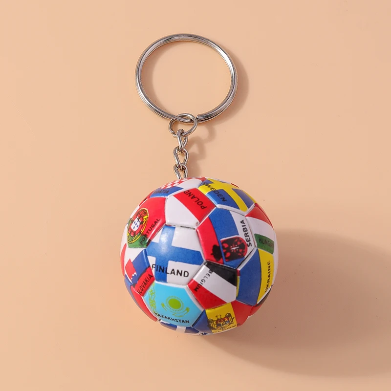 Aihua 1Pc 3D Simulation Sports Football Pendant Keychain Countries Ball Flag Key Chain For Fans Car Bag Backpack Accessories - Image 6