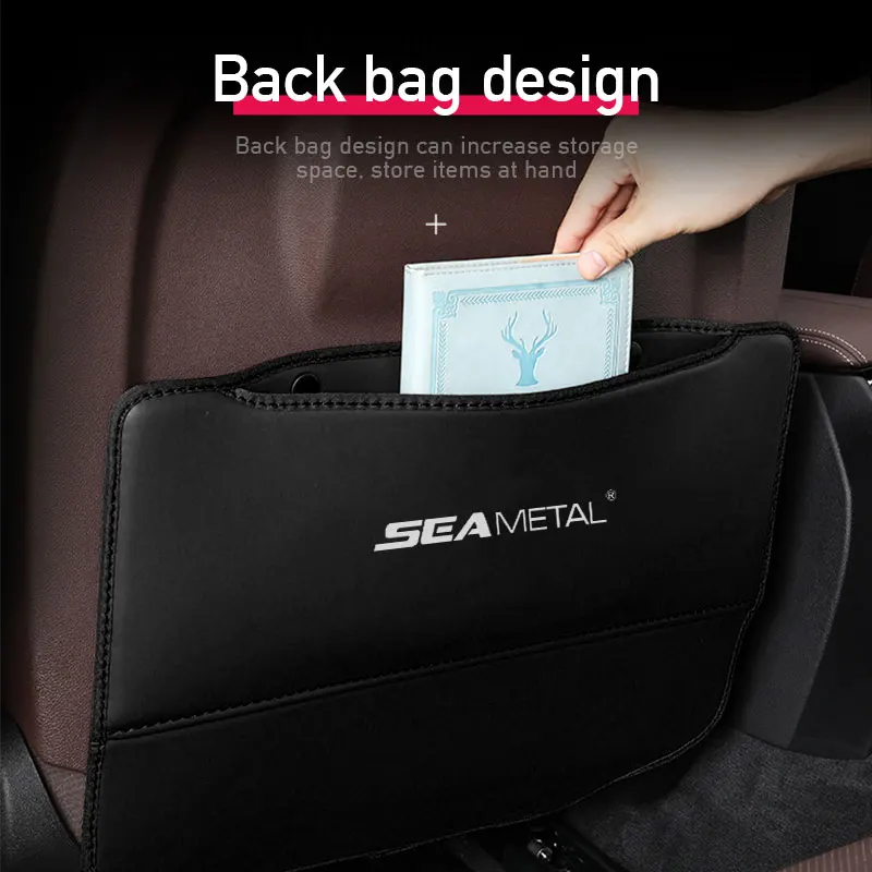 BLALION PU Leather Anti Child Kick Pad Car Back Seat Protect Universal Auto Anti Mud Dirt Pad with Storage Bag Protection Cover car seat protector