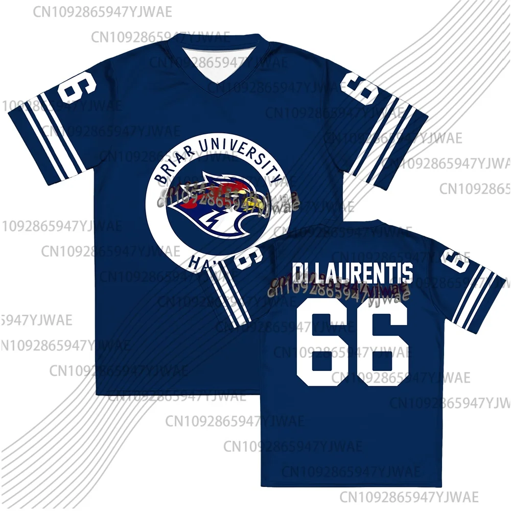 Off Campus Briar University Jersey Graham 44 22 DI LAURENTIS 66 Tucker46 T-shirt V-neck Short Sleeve women parent-child T-Shirt
