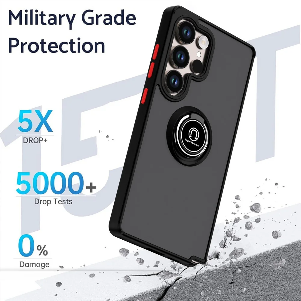 Rotatable Ring Phone Case With Car Holder For Samsung Galaxy_voghion.com
