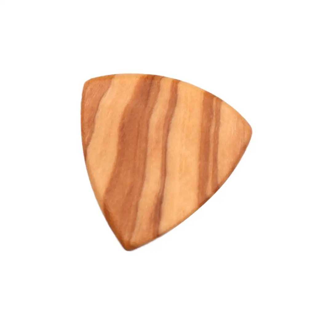 Guitar Plectrum Wood Guitar Picks 2mm Olive Wood Picks Triangle
