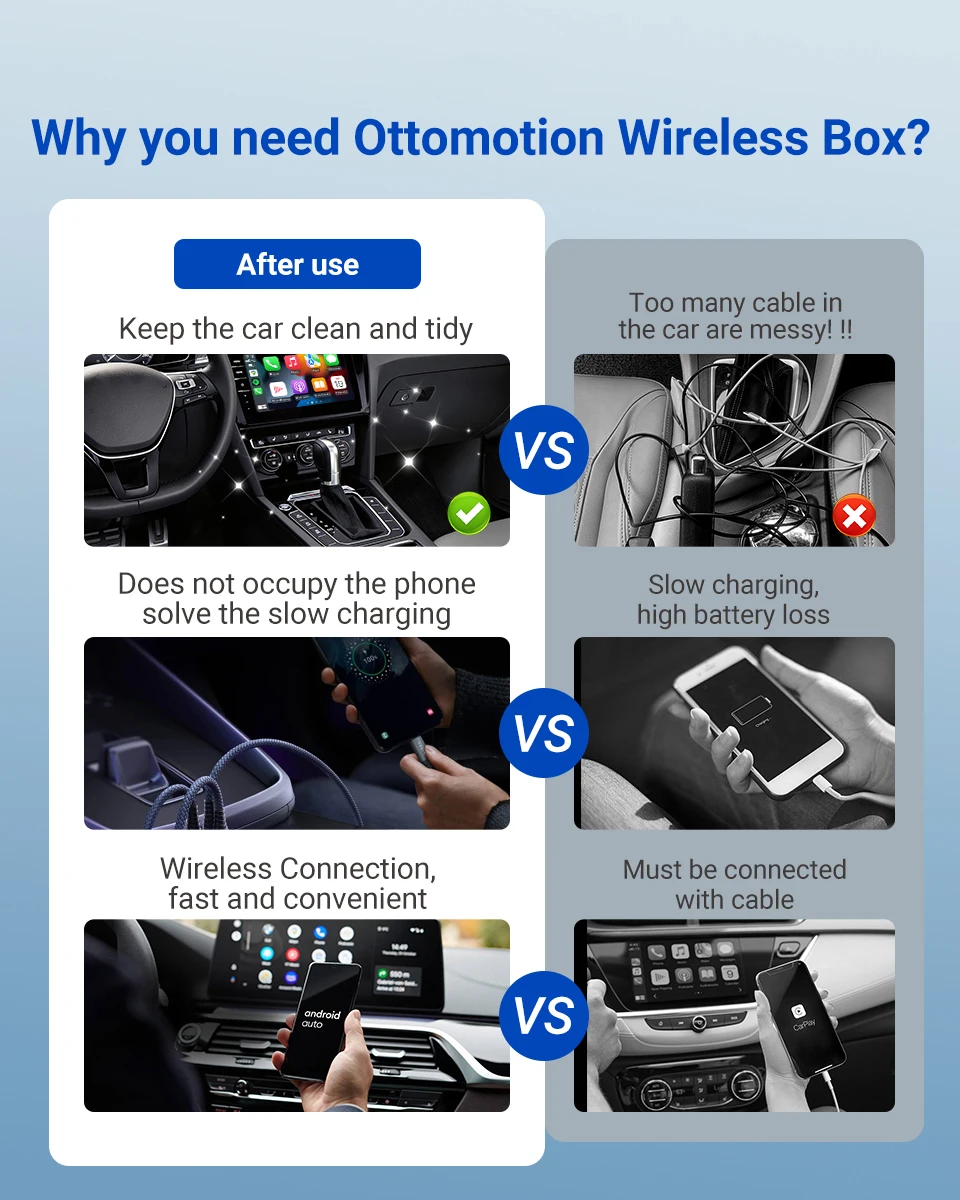 Verdrahtet an drahtlosen Adapter Android Auto Carplay Apple Auto Spiel zubehör iPhone Android Phone Ai Box 5,0 – Detail 4