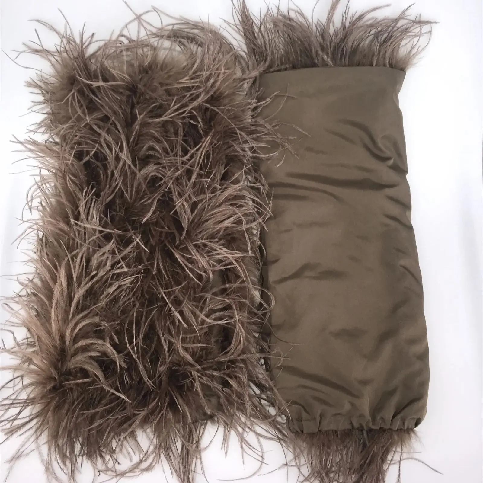 2024 peach fuzz Y2K Luxurious Casual Furry orange Green Red Purple Color Orange Ostrich Feather Leg Warmer For Women B230636