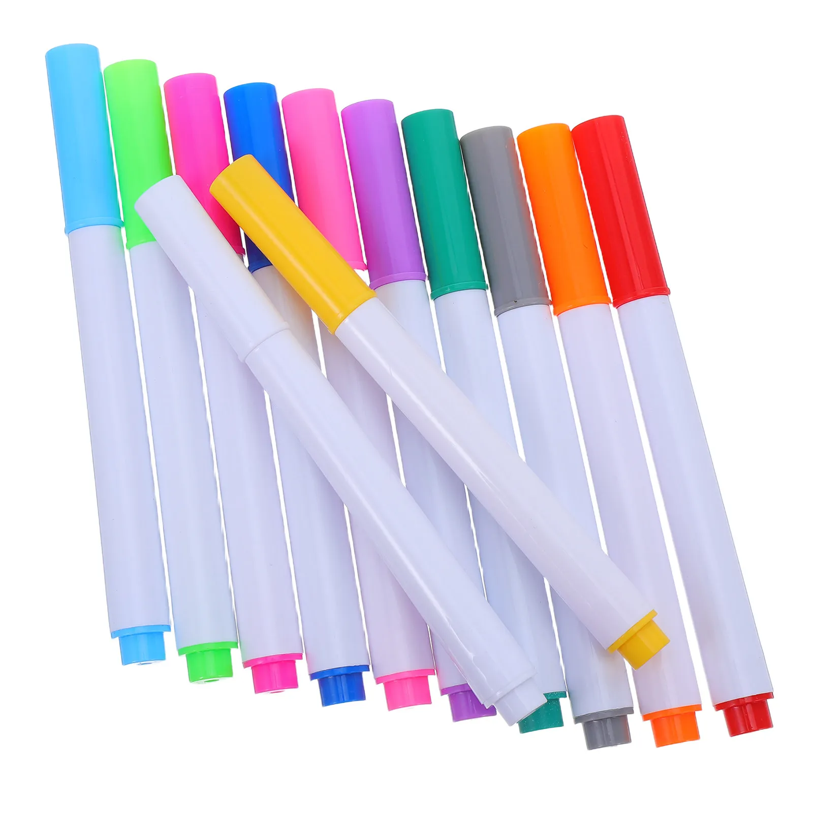 36Pcs 수용성 페인팅 펜 12 색 지울 수있는 액체 분필 마커 Windows 유리 칠판 칠판 메뉴 보드 용