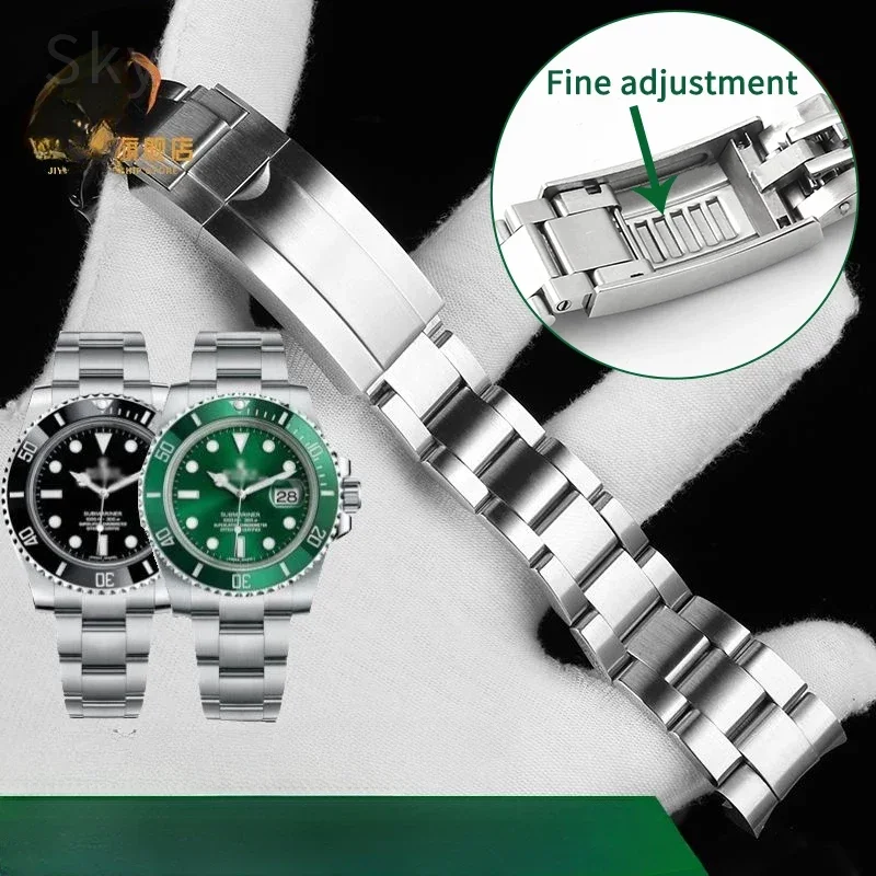 Accessori Per Interfaccia Speciale Tipo Arco Per Rolex Submariner Black Water Ghost Green Submariner Yacht 21Mm 20Mm Cinturino Per Orologio