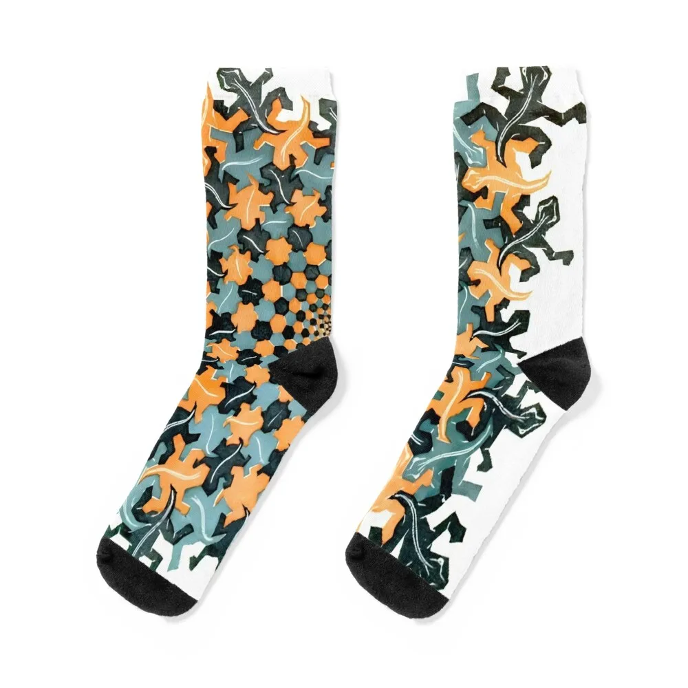 M.C. Escher - Development III Socks Stockings compression Running socks gym socks Men's Socks Luxury Women's m c escher kaleidocycles