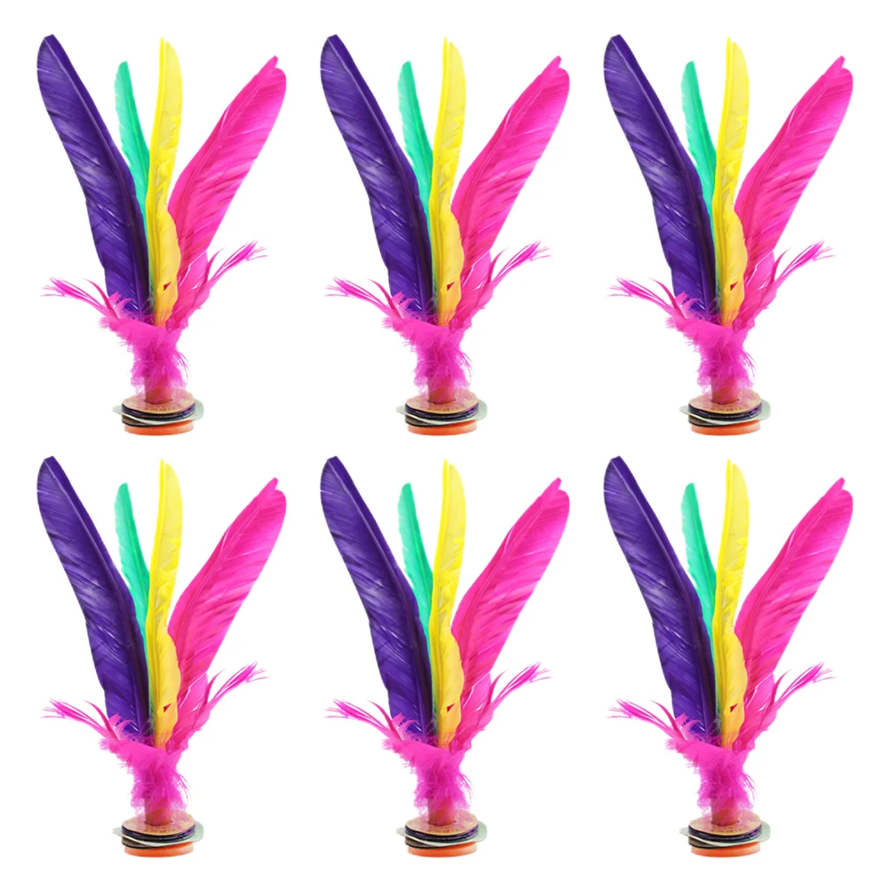 

6 Pcs Shuttlecock Kids Leisure Toys Manual Chicken- Shuttlecocks Students Sporting Supplies Goose Exercise Game Foot