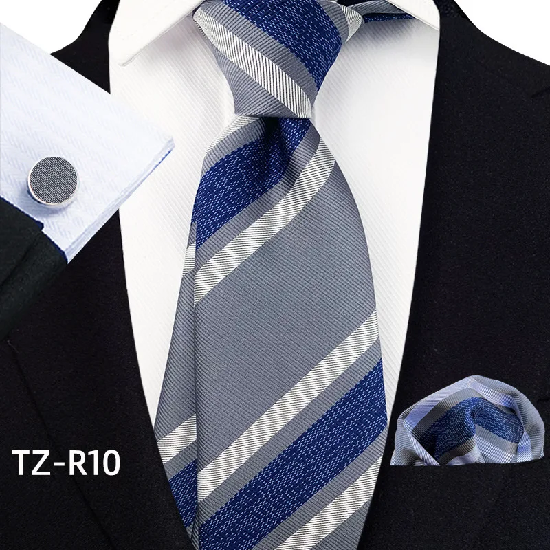 Neue Luxus 8 cm Männer Krawatten Floral Gestreiften Paisley Jacquard Gewebt Klassische Krawatten Männer Hochzeit Gravatas Krawatte Set – Detail 14