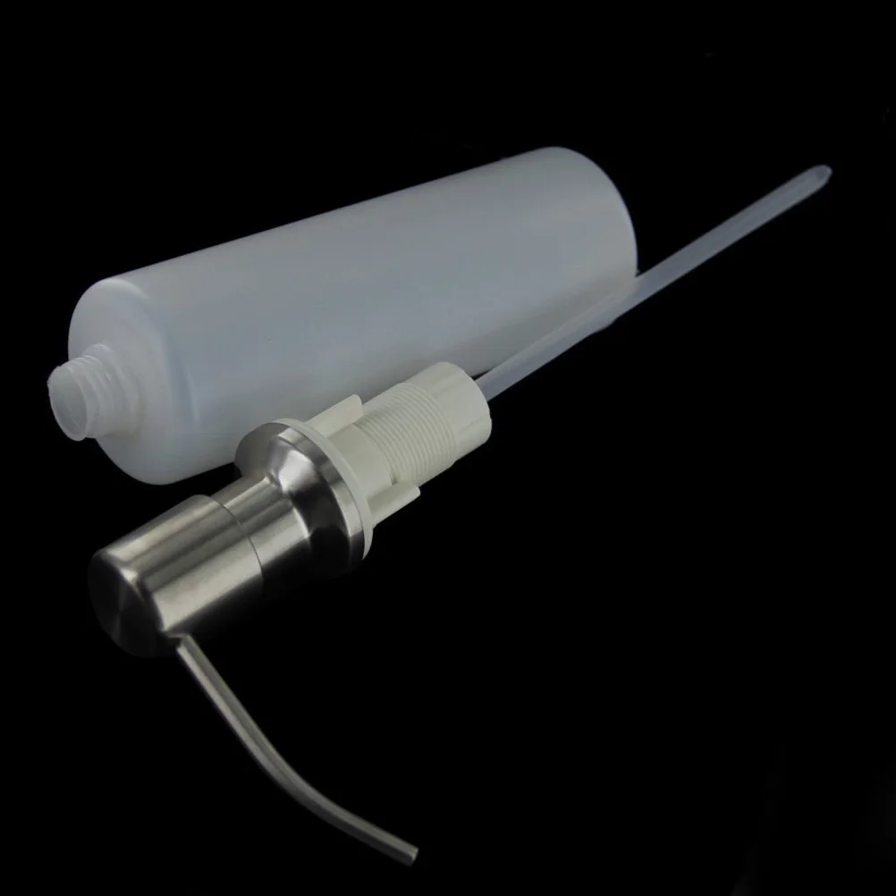 เครื่องจ่ายสบู่เหลว 300 มล. ปั๊มสแตนเลสสีเงินขาว สำหรับใช้ในห้องครัว ห้องน้ำ แชมพู โลชั่น ใช้เครื่องจ่ายสบู่เหลว 1