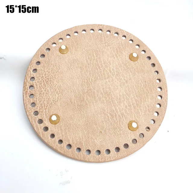Leather Bag Bottoms DIY Handmade Oval Round Bottom Bag Accessories for Knitting Bags Handbag Crossbody Bags Bottom Light Pink