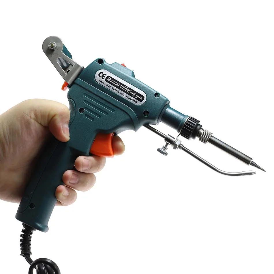 220V Semi Automatic Tin Gun 60W Electric Soldering Iron Kit Station Sucker Wire Welding Tweezers Tin wire Tools