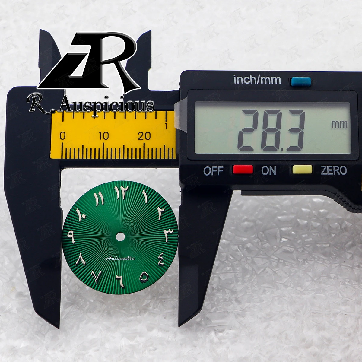 28.5mm Black and White Arabic Math Dial for Watch Repair and Replacement