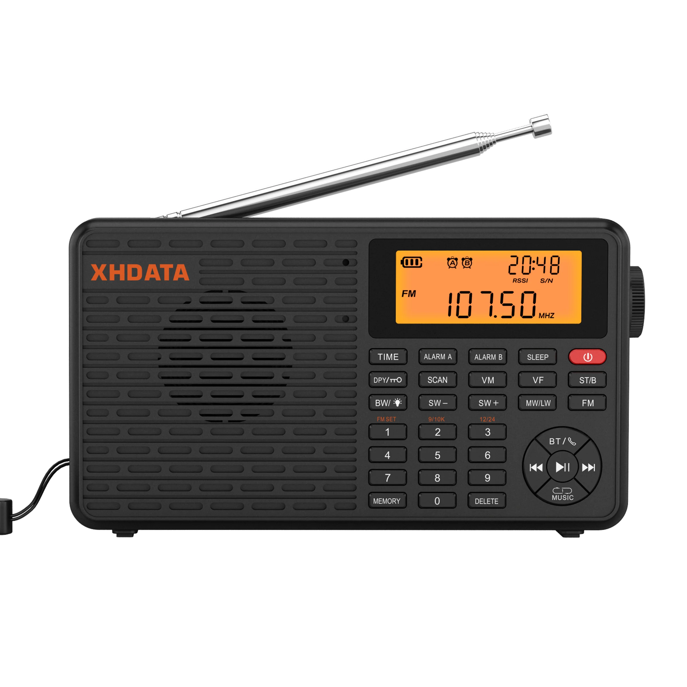 Xhdata D-109 Radio Fm Stereo Digital Portable Radio Am Sw Mw Fm Radio  Receiver Bluetooth-compatible Radio Support Tf Card Player - Radio -  AliExpress