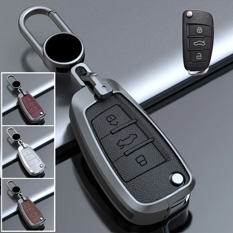 

Zinc Alloy Leather Car Key Fob Case Cover For Audi A1 A2 A3 A4 A5 A6 A8 Q3 Q5 Q7 Q8 R8 RS4 S3 S4 S5 S6 S8 TT QUATTRO 2006-2010