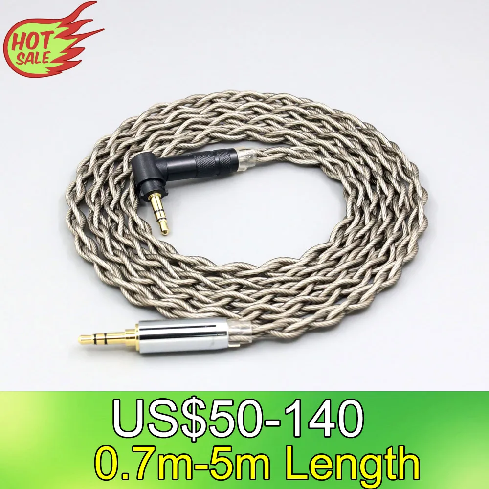 Ln008481 99% Argento Puro + Grafene Cavo Auricolare Scudo Placcato Argento Per Fostex T50Rp Mk3 T40Rp Mk2 T20Rp Mk2 Dekoni Audio
