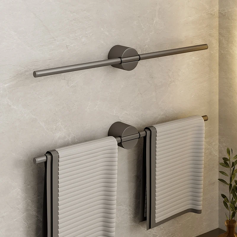 Towel Rack Towel Hanger Bath Holder Wall Bar Space Aluminum Bathroom Shelf Kitchen Storage Rack 40/50cm towel rack towel holder