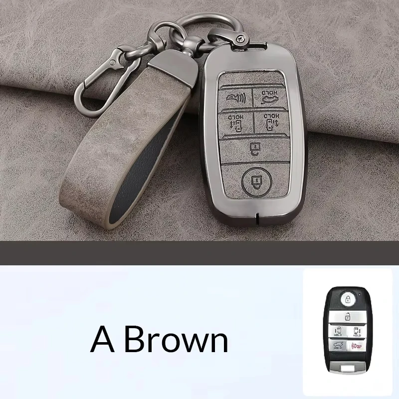 Zinc Alloy for KIA Sedona Grand Carnival Sorento Car Key Case Cover 6 Button Rem