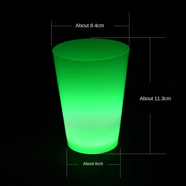 20pcs Glow In The Dark Party Cups for Indoor Outdoor Glowing Sticks Cup  Night or Day Game Neon Holidays BBQ 300ML Carnival - AliExpress