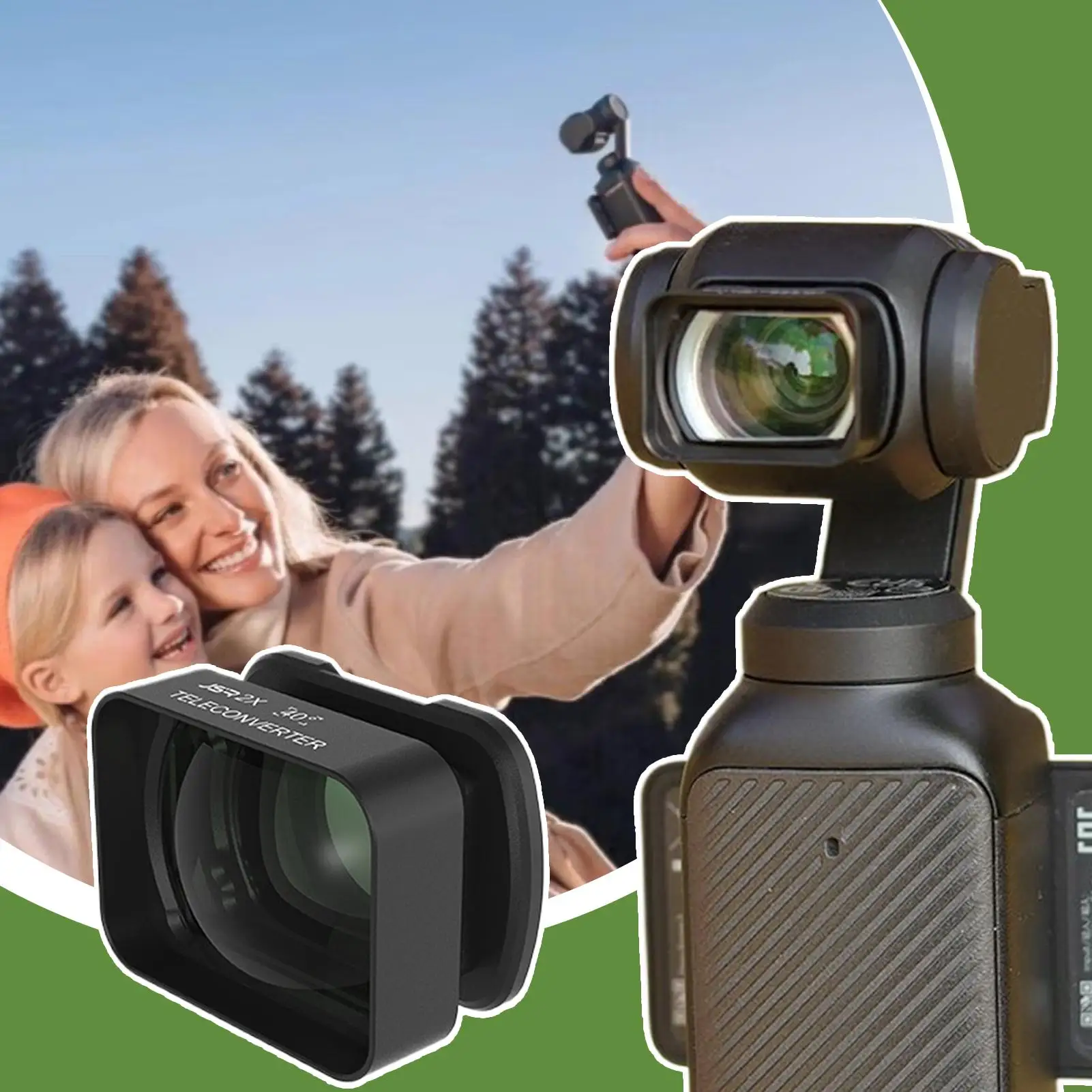 DJI 오즈모 포켓 3 카메라 렌즈 마그네틱 현미경 텔레컨버터 HD 클로즈업 매크로 사진 렌즈 (사진 촬영, 스포츠용)