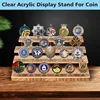 50/1pcs Transparent Acrylic Coin Display Stand Holders Small Easel Rack Card Commemorative Challenge Coin Capsule Holder Support 4