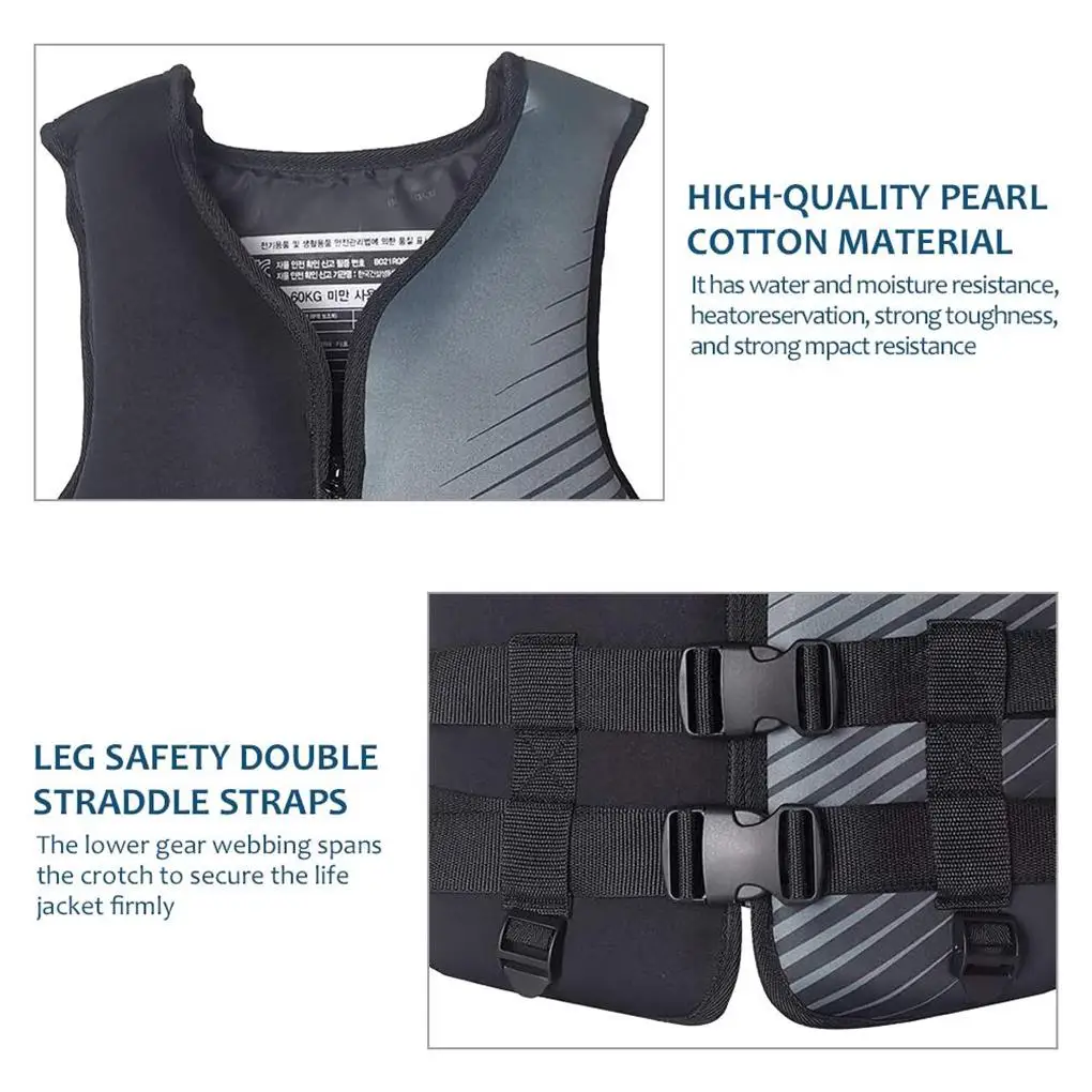 Lifejacket Neoprene Man Women Outdoor Fishing Vest Adult Children Safety Clothes Boating Swimming Water Sports Type2