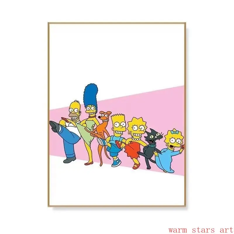 thumbnail image 1 of Cuadro sobre lienzo de anime clásico Los Simpson, imágenes artísticas de pared, carteles de dibujos animados e impresiones para la sala de estar, el dormitorio de los niños, la decoración del hogar, 1 of 5